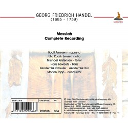 Messiah Georg Friedrich Händel Album Cd (verso) Neuf