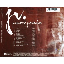 Private paradise - Jacques Villeneuve Cd Album (verso)