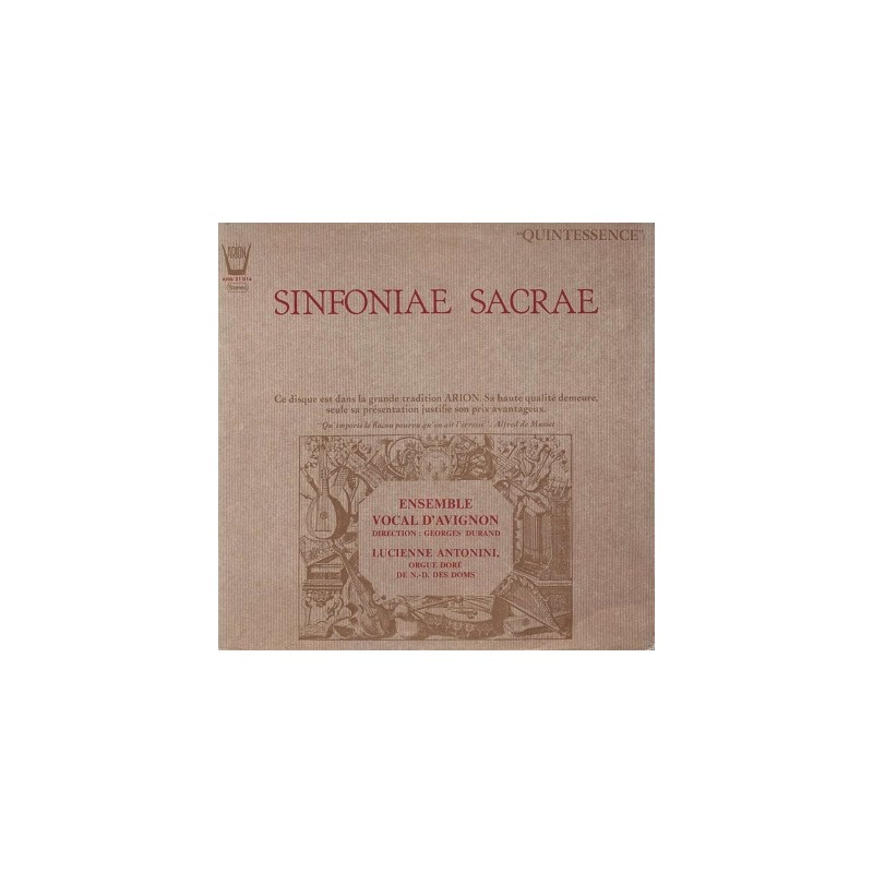 Sinfoniae Sacrae Vinyle Occasion