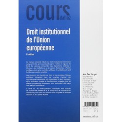 Droit Institutionnel de l'Union Européenne 8ème Edition de Jean Paul Jacqué, Livre Occasion