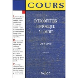 Introduction Historique Au Droit Dalloz 3ème Edition, Livre Occasion